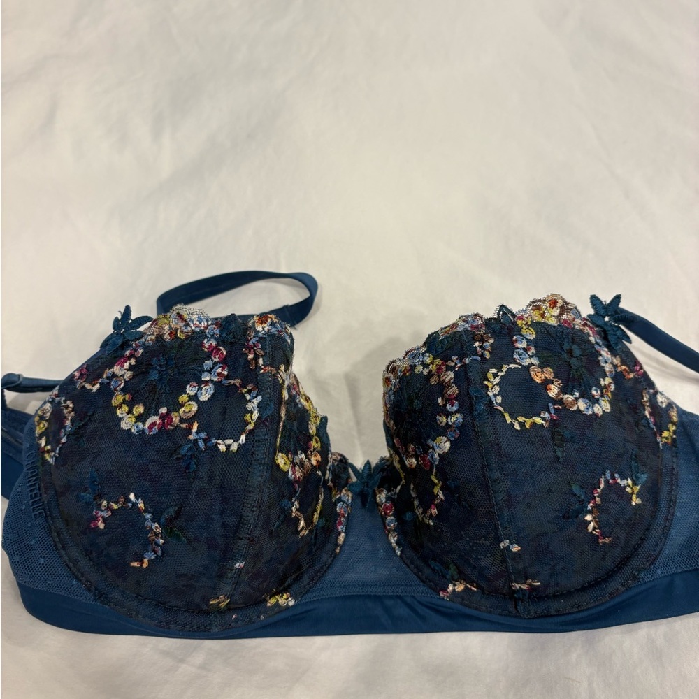 Floral Embroidered Bra